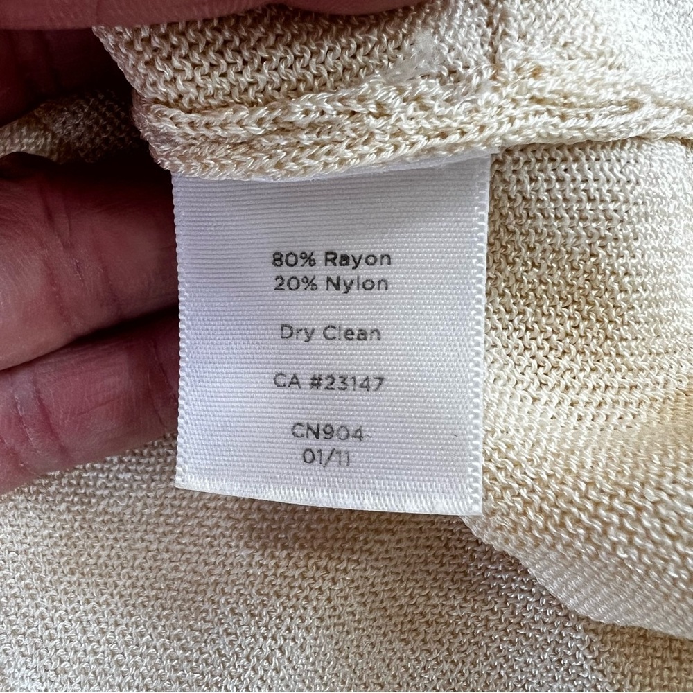 Talbots Cream Layered Ruffle Knit Tank - Picture 6 of 7